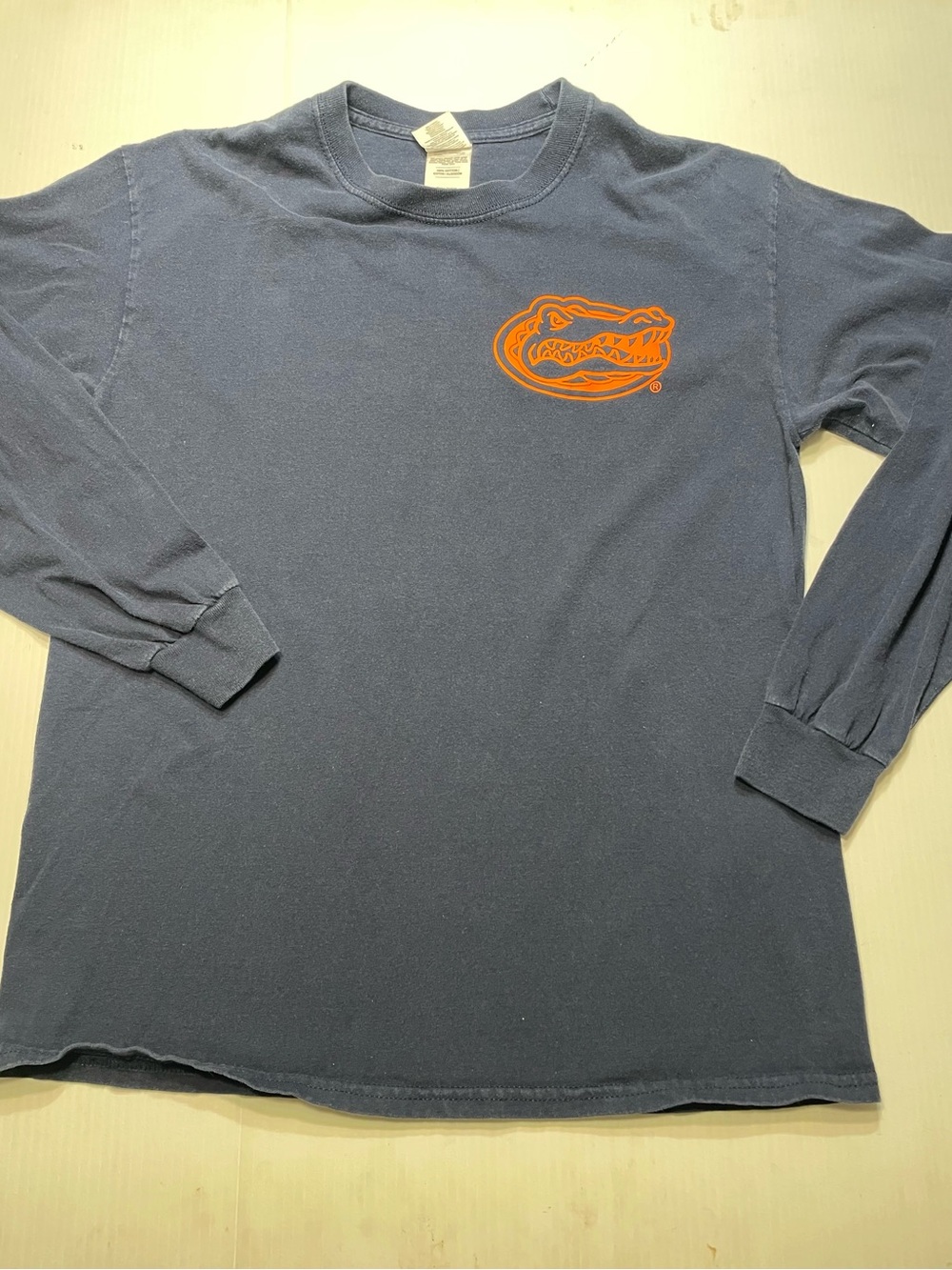Florida Gators Vintage T Shirt Gildan Sz M Navy Blue Long Sleeve Cotton Unisex